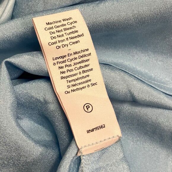 $395 Cinq‎ A Sept Women's Blue Phyllis Mock Neck Long Sleeve Swing Dress Size 0 - Picture 7 of 11